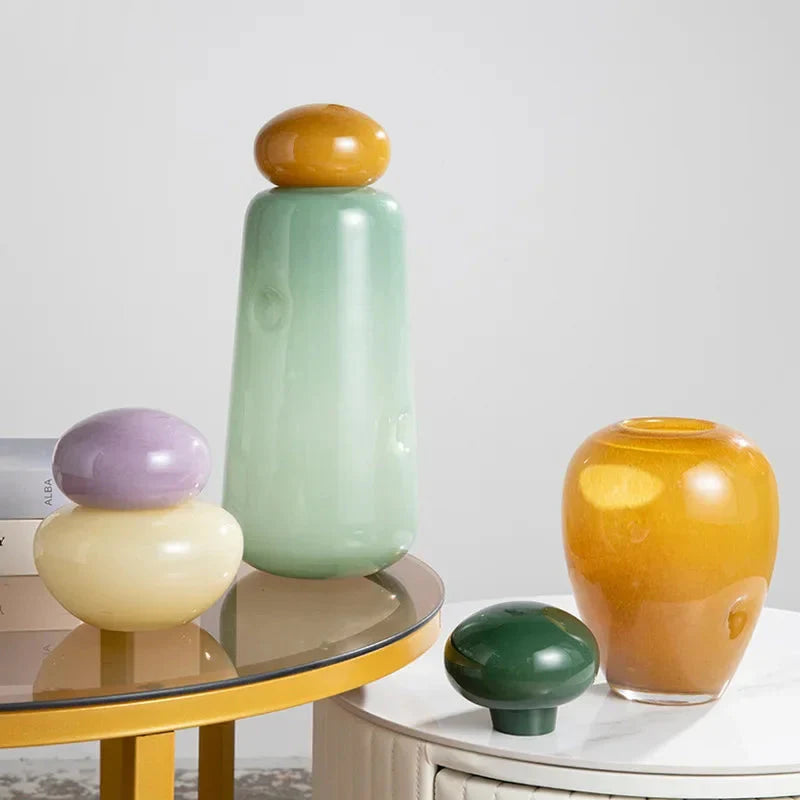 Pebble Glow Glass Vase
