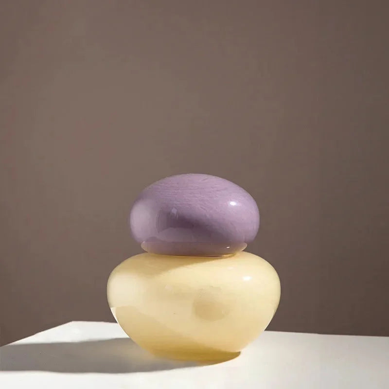 Pebble Glow Glass Vase