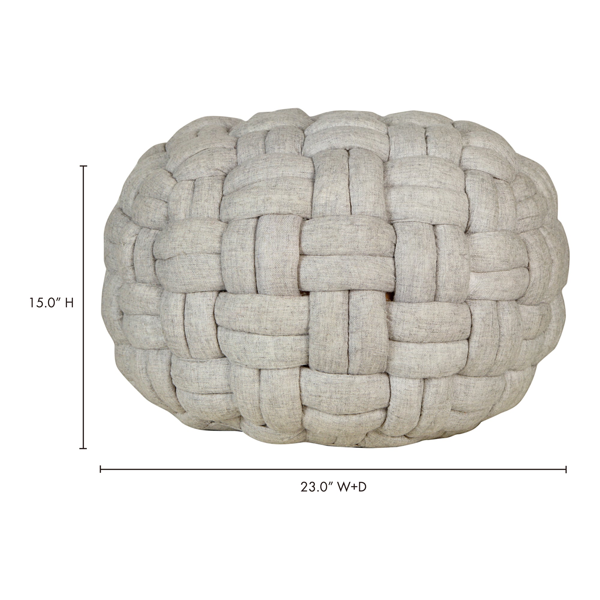 Pebble Puffed Weave Cable Knit Pouf