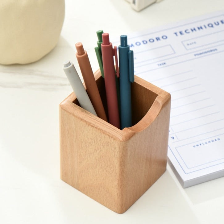 Penthouse Wood Desk Organizer Box Beech