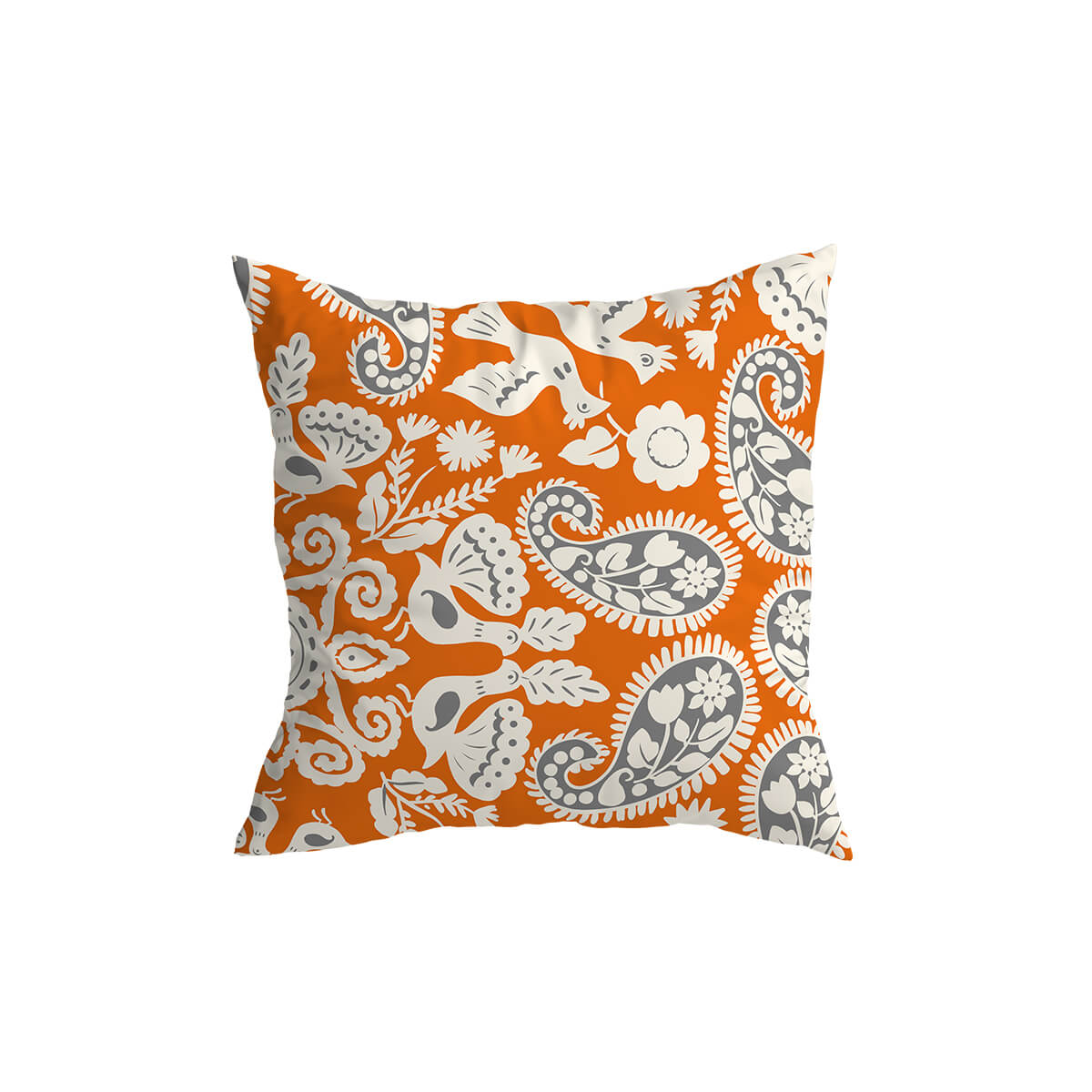 Orange Puff Cushion Covers Peruvian