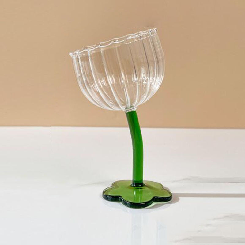 Petal Bender Cocktail Wine Glass Green Solid