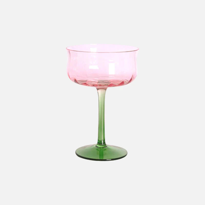 Petal Gradient Cocktail Glass Pink Coupe Glass
