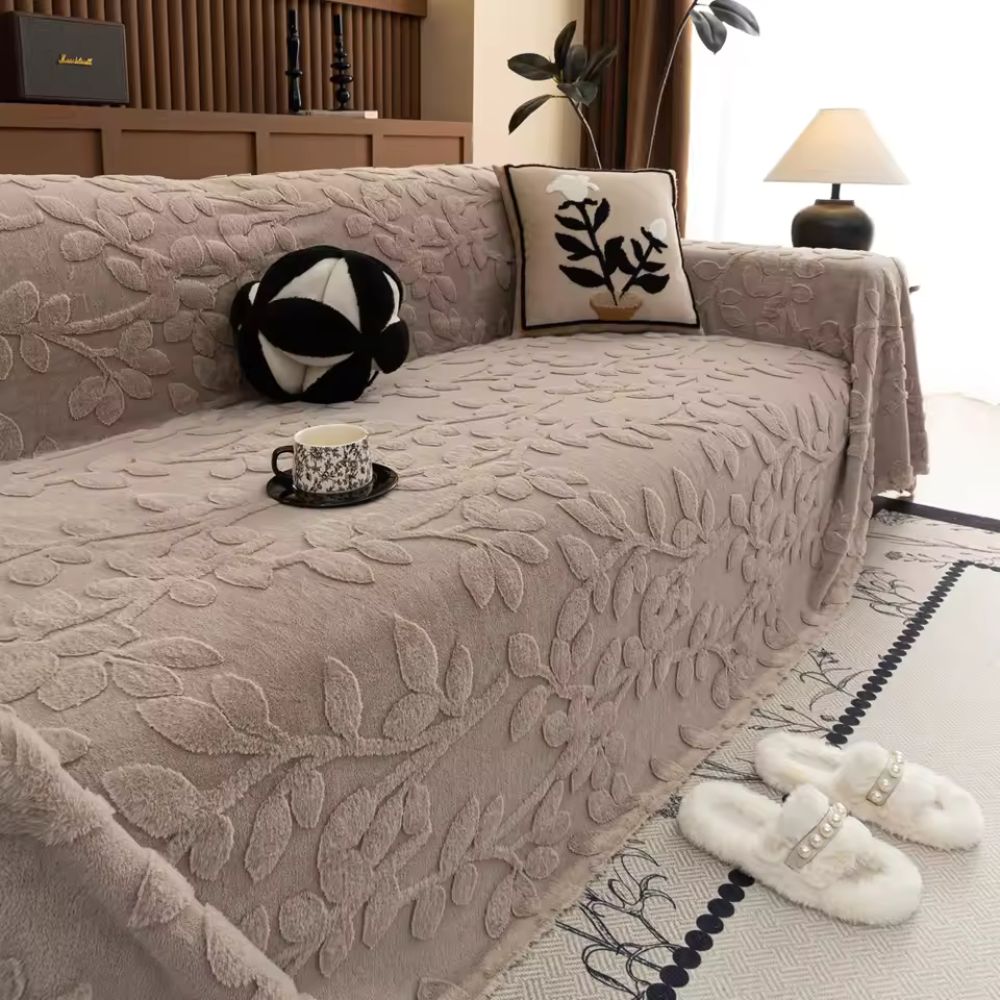 Petal Comfort Sofa Cover Warm Taupe