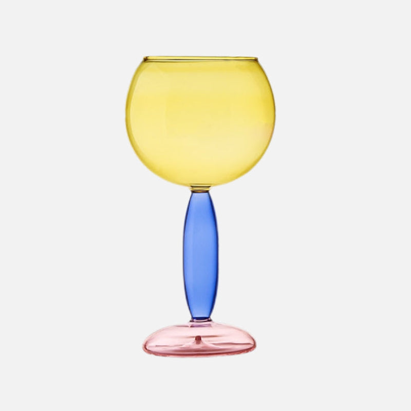 Phillips Colored Glass Goblet & Decanter Sunshine Burgundy