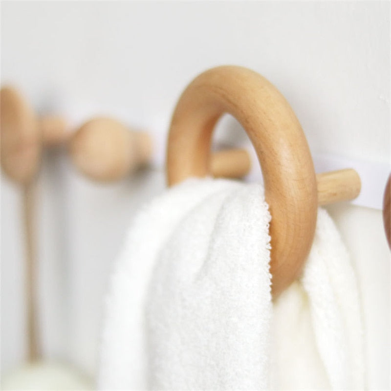 Pin Dot Wooden Wall Hooks