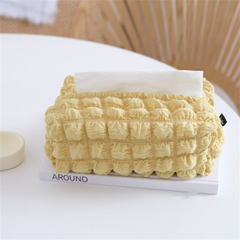Pineapple Quilted Tissue Box Yellow