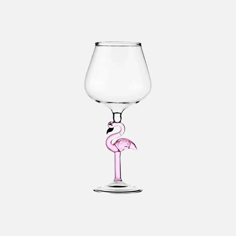 Pink Flamingo Wine Glasses Goblet