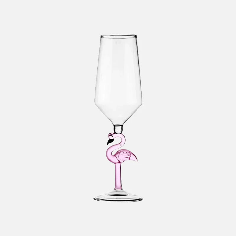 Pink Flamingo Wine Glasses Wine