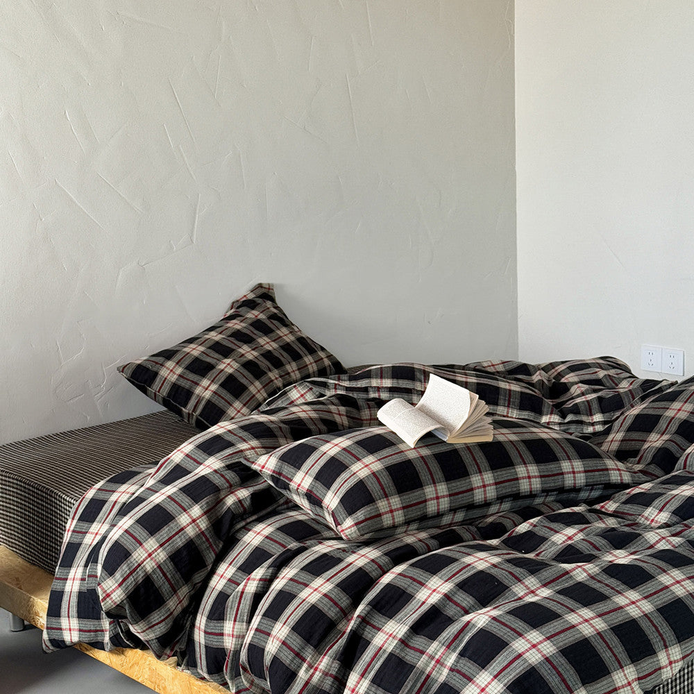 Plaid Cotton Bedding Set