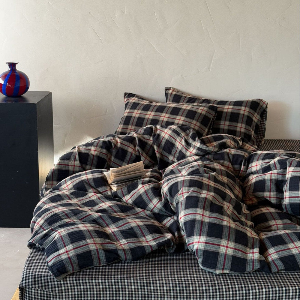 Plaid Cotton Bedding Set
