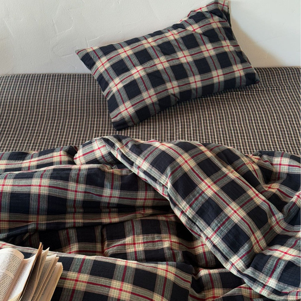 Plaid Cotton Bedding Set