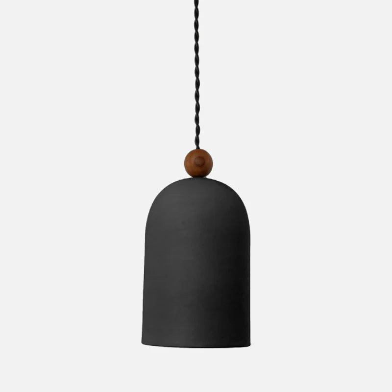 Plume Walnut Pendant Light Black