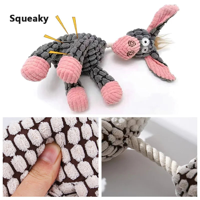 Plush Panda Squeaky Dog Toy – Soft Chew Toy for Small & Medium Dogs