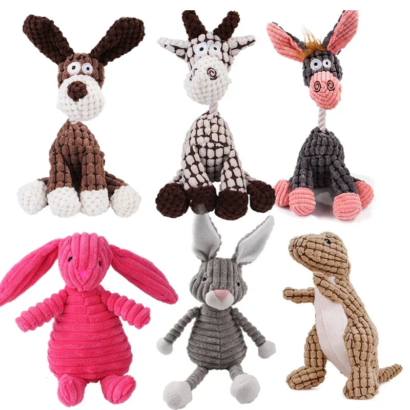 Plush Squeaky Donkey Dog Toy – Soft Chew Toy for Small & Medium Dogs