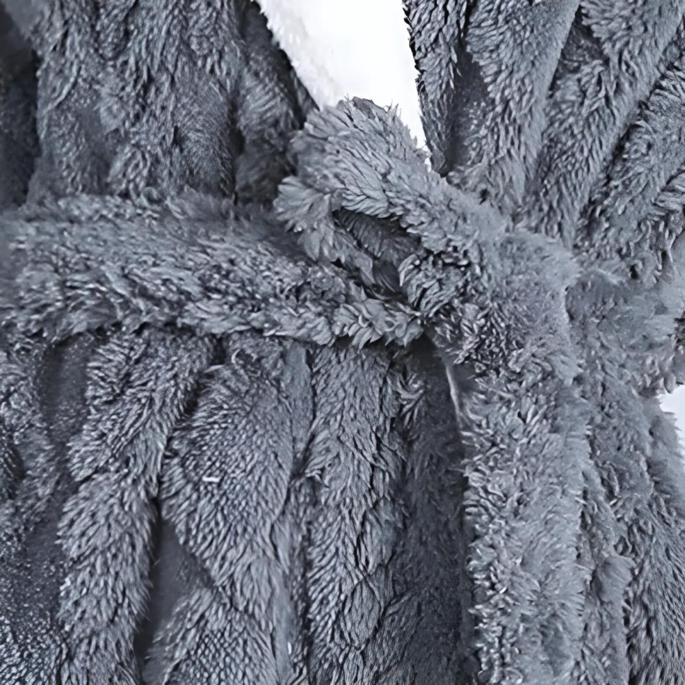 Women's Bathrobe - Hooded Plush Robe
