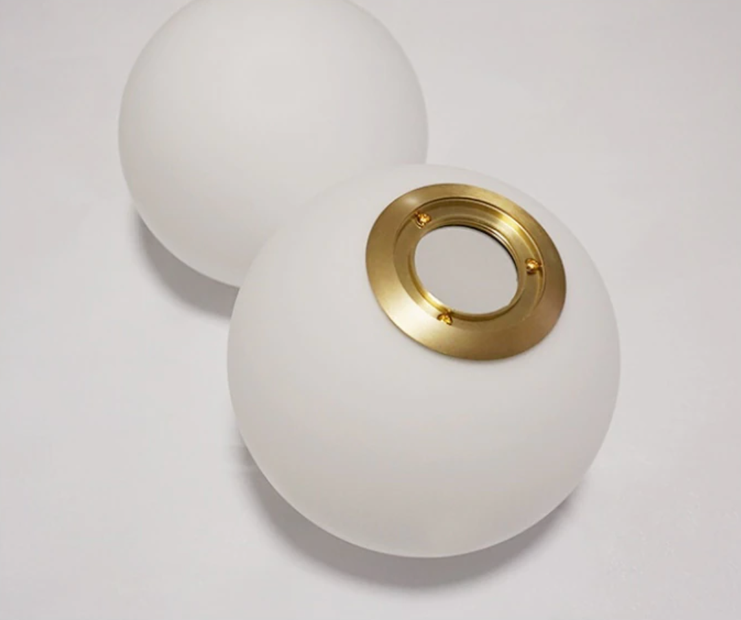 Poiret Series Brass & Glass Globe Hanging Wall Lamp - Final Sale