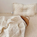 Polka Dot Muslin Toddler Blanket & Pillow Set – 47″×51″