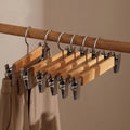 Premium Wood Pants Hangers with Clips