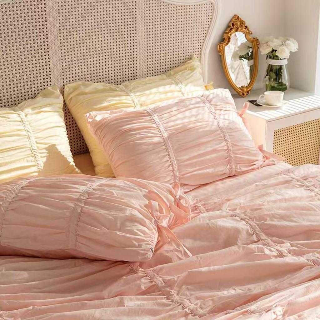 Princess Ruched Pillowcase Pink