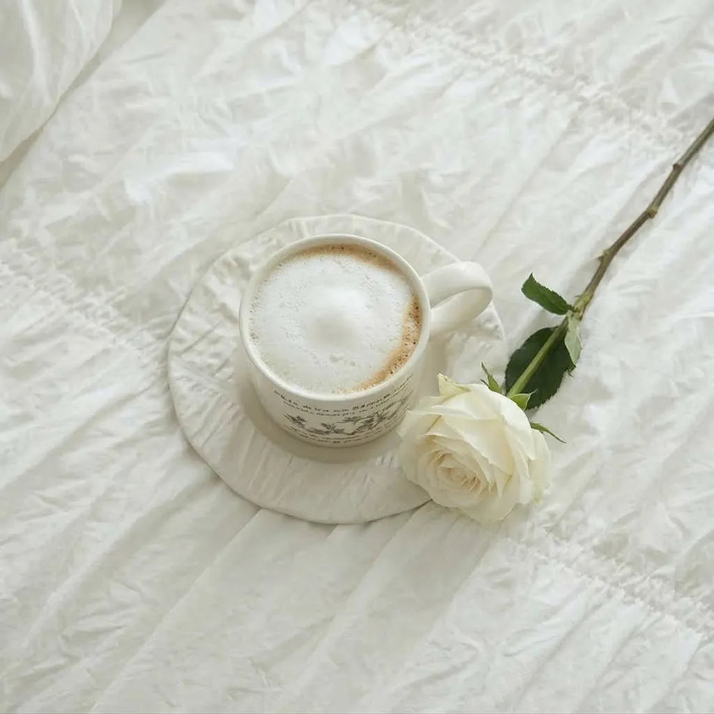 Princess Ruched Duvet Cover - White