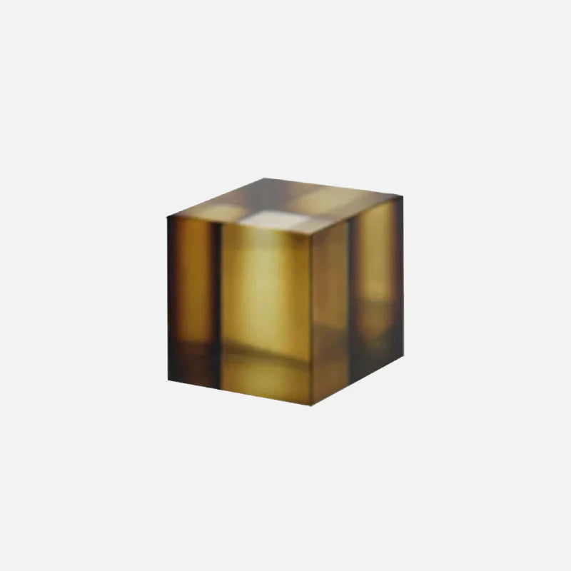 Prism Aura Crystal Cube Small Yellow