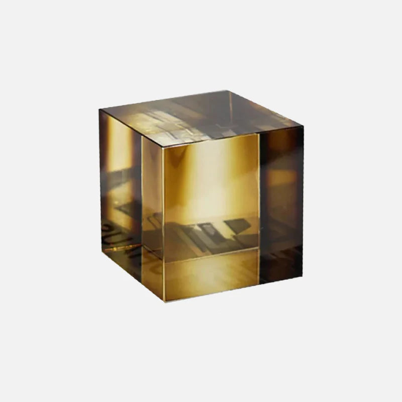 Prism Aura Crystal Cube Large Yellow