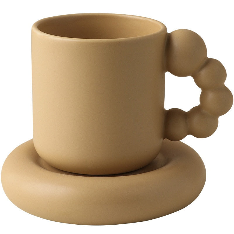 Puff Ceramic Mug & Plate Set