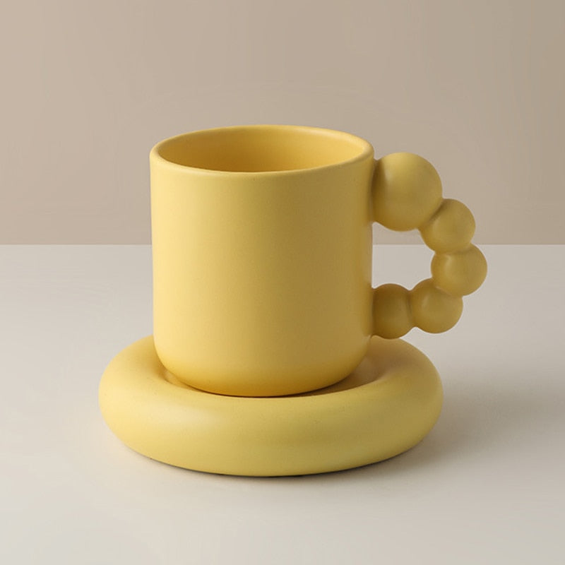 Puff Ceramic Mug & Plate Set