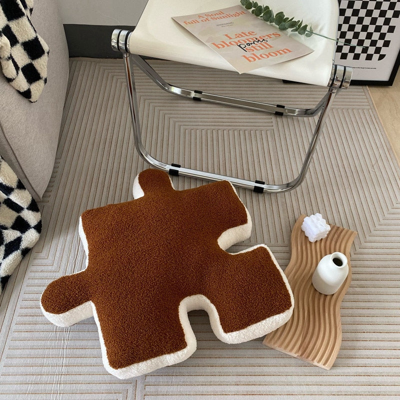 Puzzle Check Decorative Pillows Auburn