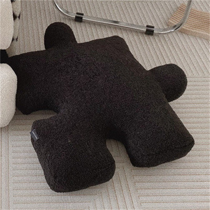 Puzzle Check Decorative Pillows Black