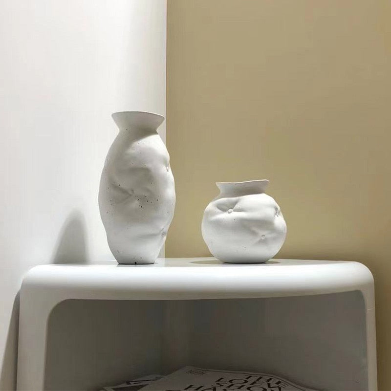 Quilt Drape Organic Ceramic Vase