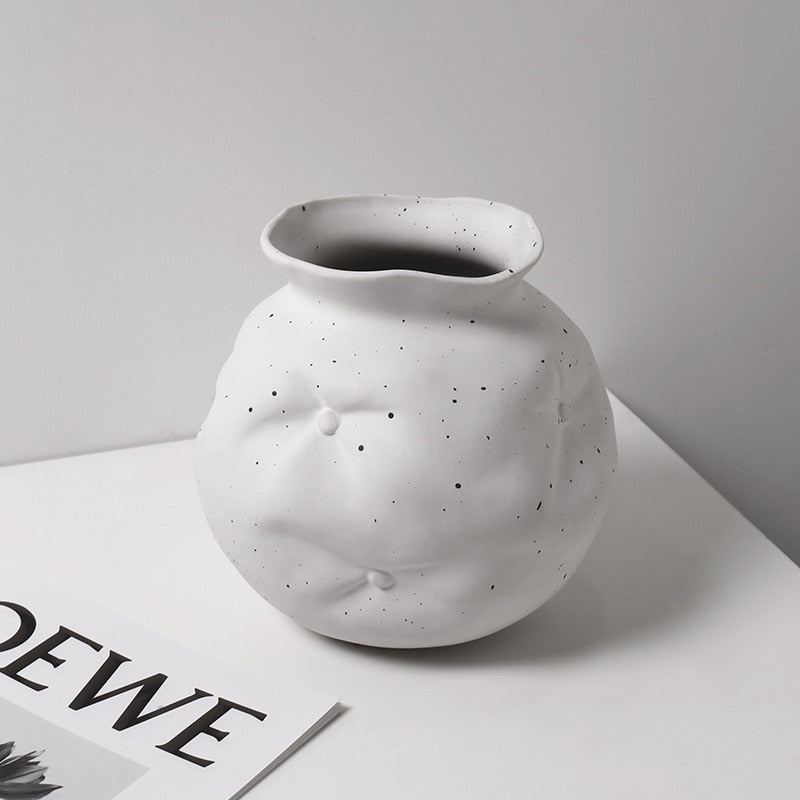 Quilt Drape Organic Ceramic Vase