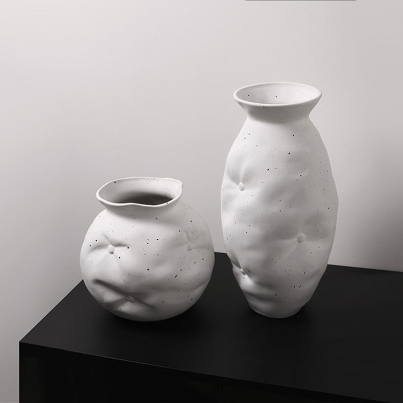 Quilt Drape Organic Ceramic Vase