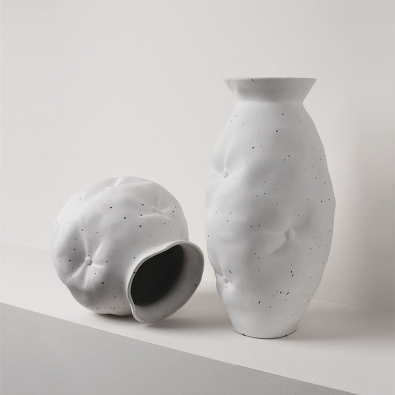 Quilt Drape Organic Ceramic Vase