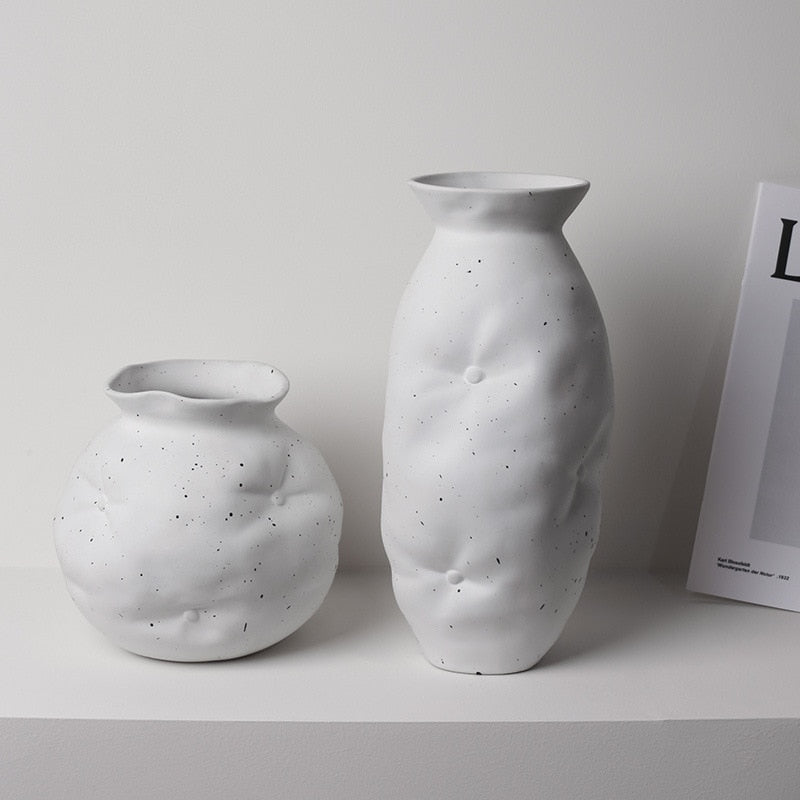 Quilt Drape Organic Ceramic Vase