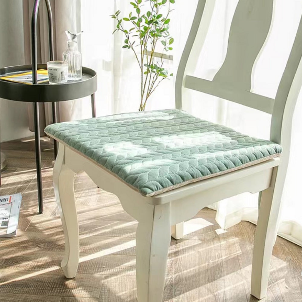 Quilted Japanese-Inspired Seat Cushion Sage Tone