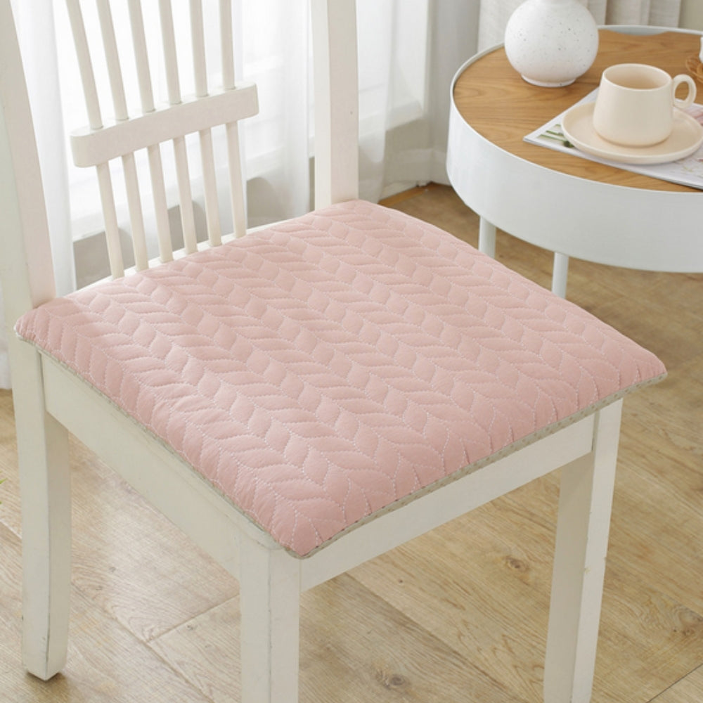 Quilted Japanese-Inspired Seat Cushion Blush Tone
