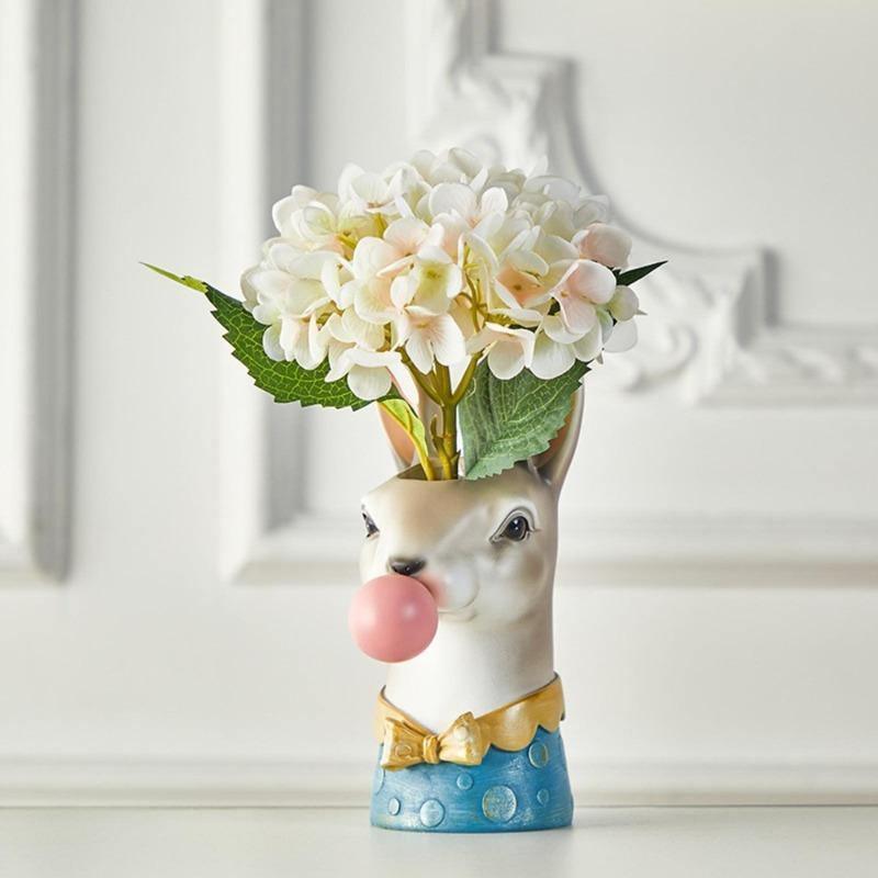 Wild Bubblegum Creature Vase Rabbit