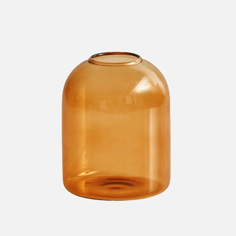 Radiant Glass DIY Vase & Candle Holder Amber Bottom Vase