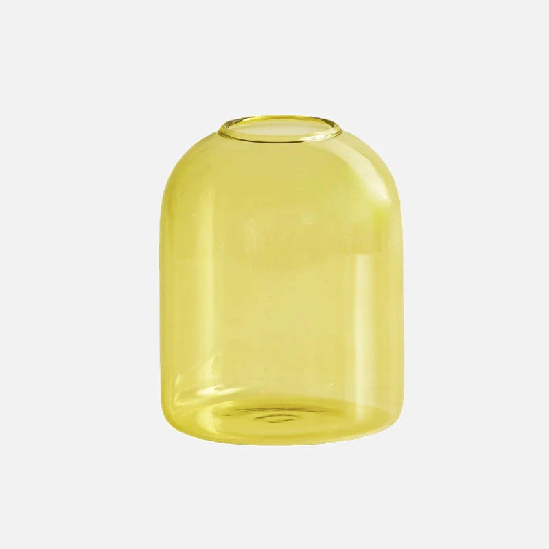 Radiant Glass DIY Vase & Candle Holder Yellow Bottom Vase