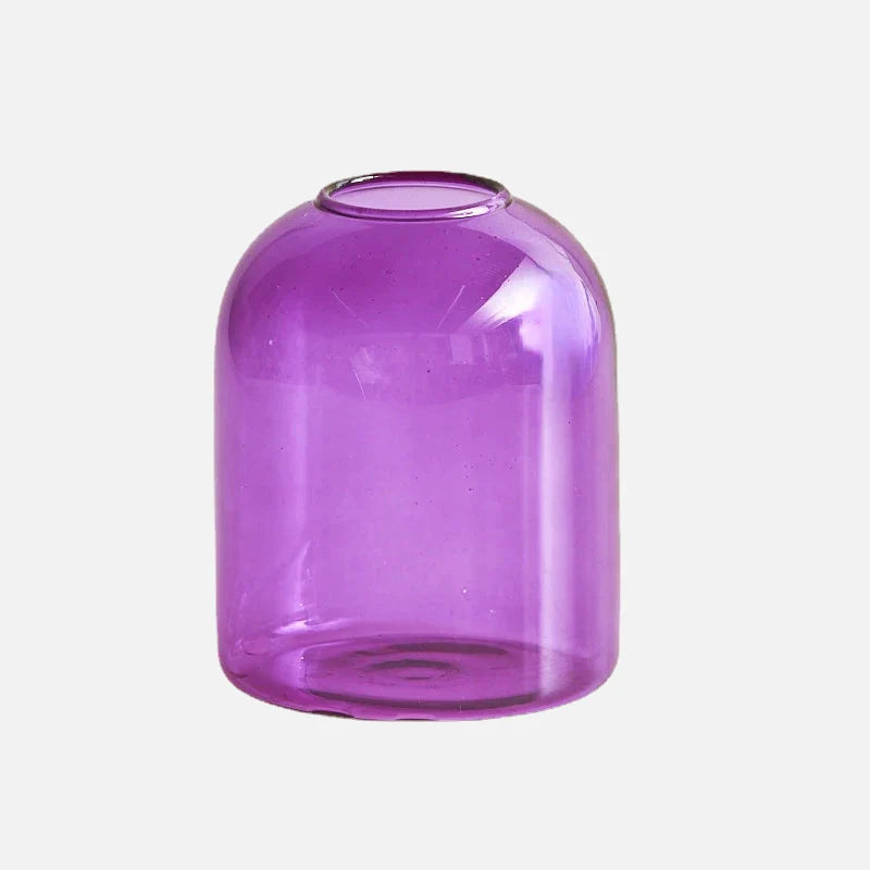Radiant Glass DIY Vase & Candle Holder Purple Bottom Vase