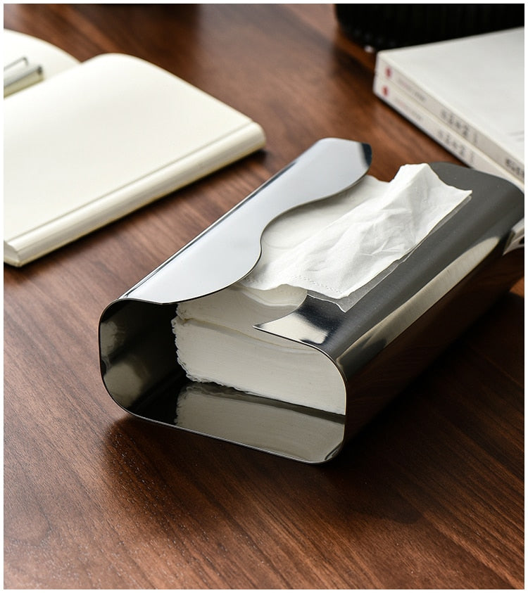 Range Wave Stainless Steel Tissue Box