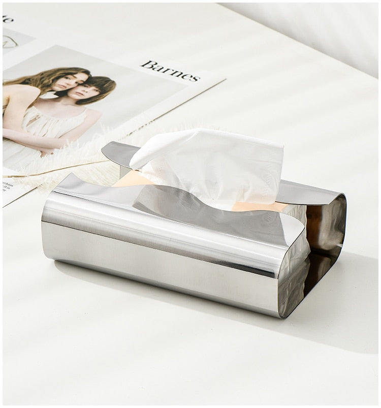 Range Wave Stainless Steel Tissue Box