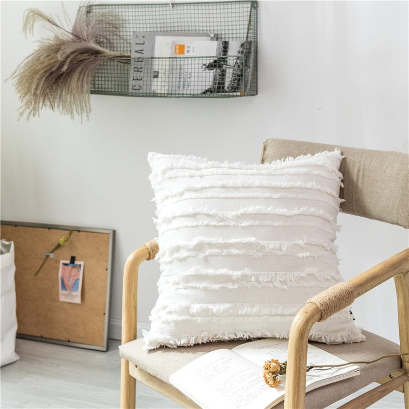 Raw Edge Square & Lumbar Pillow Cover