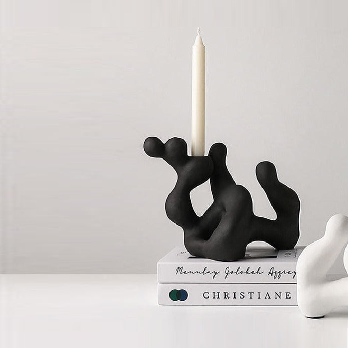 Reef Ceramic Candle Holder Reef Black