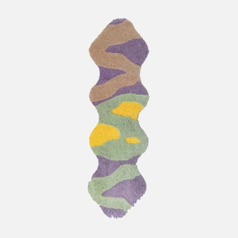 Reptile Abstract Tufted Area Rug Violet Multi