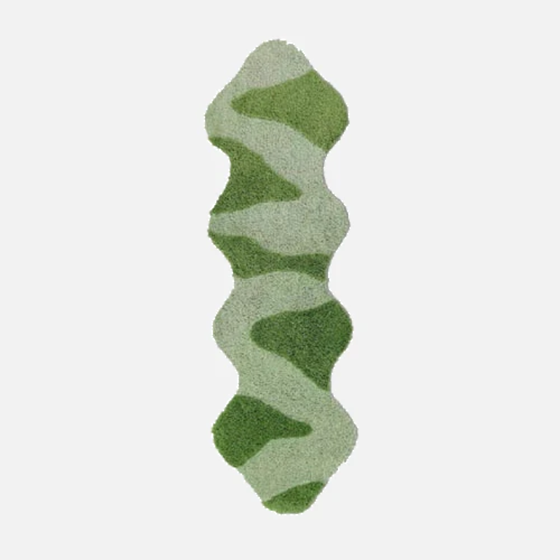 Reptile Abstract Tufted Area Rug Green