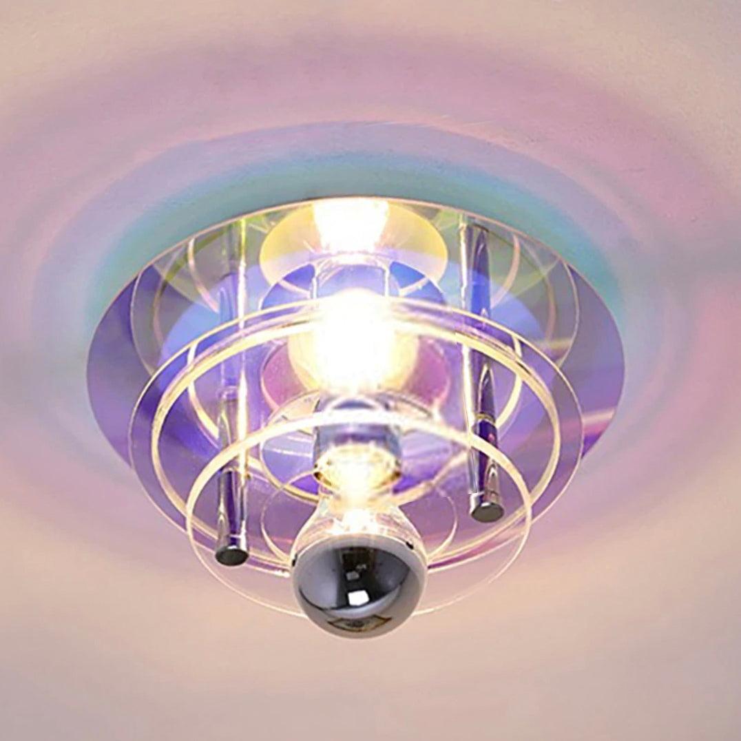 Retro Color Layers Acrylic LED Ceiling Lamp Rainbow
