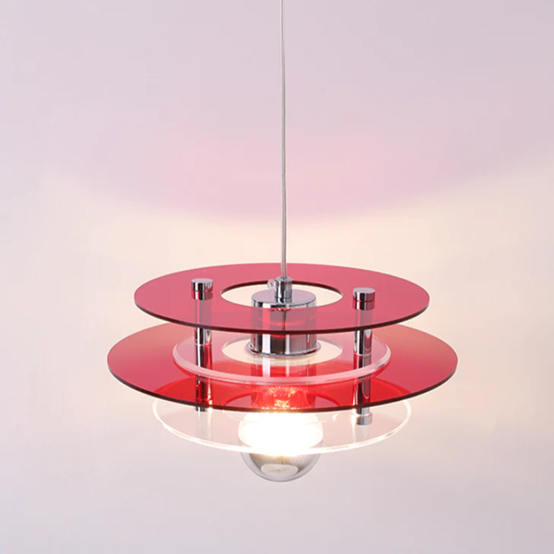 Retro Color Layers Acrylic LED Pendant Lamp